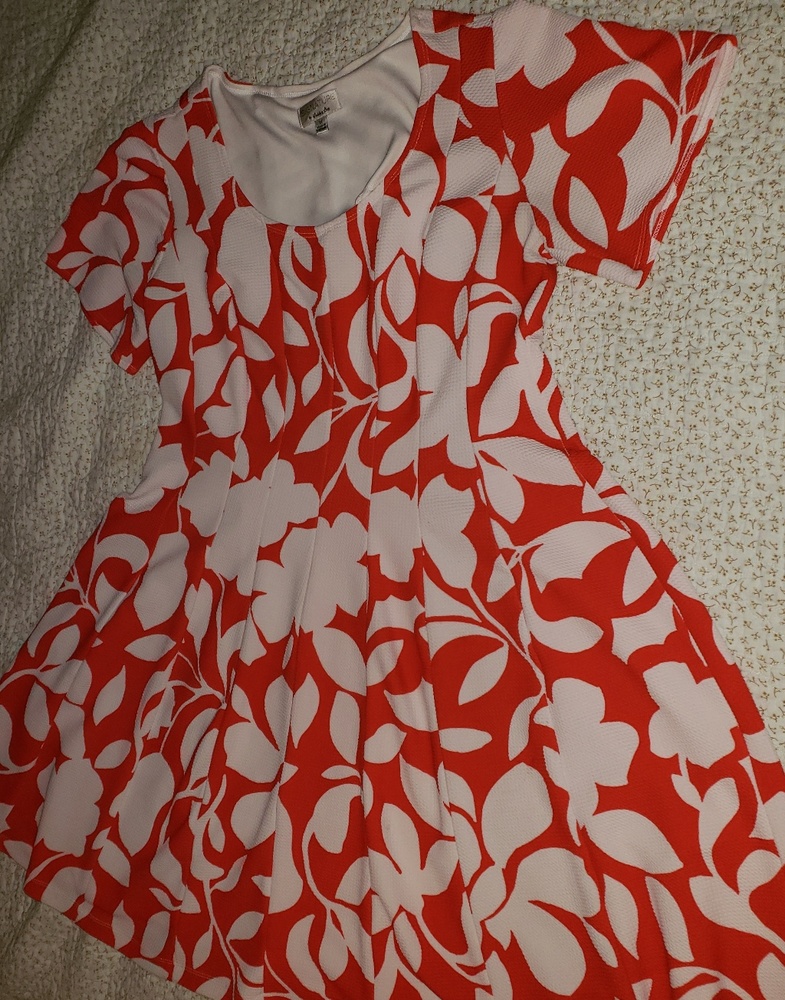 Beautiful orange & white womans dress